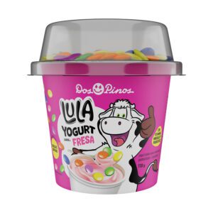 Lula Yogurt  sabor Fresa con topping de chocolate confitado