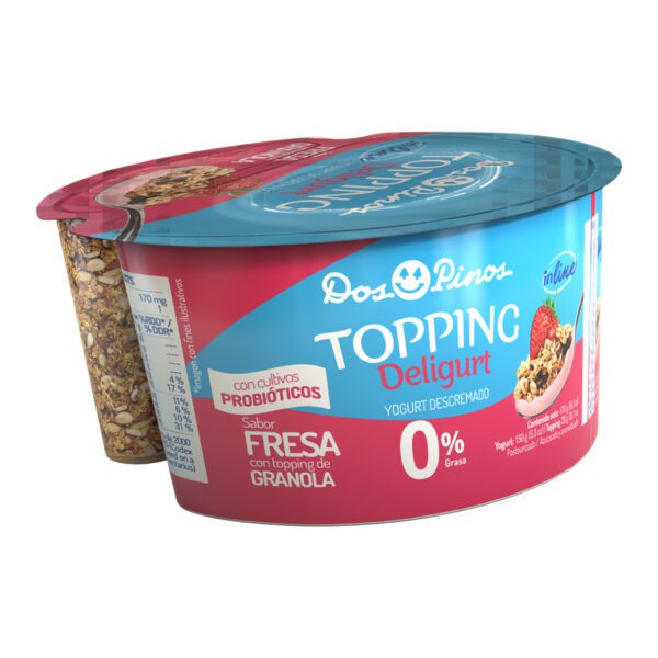 Deligurt Batido In Line sabor fresa con topping de granola